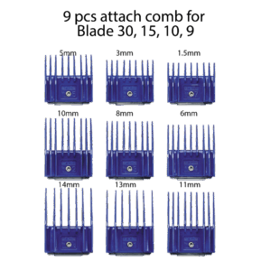Andis 9pcs Comb Small (Shorter Length)