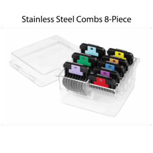 Andis Universal Stainless Steel Combs 8-Piece Set (Fits Blade 30, 10, 15, 9)