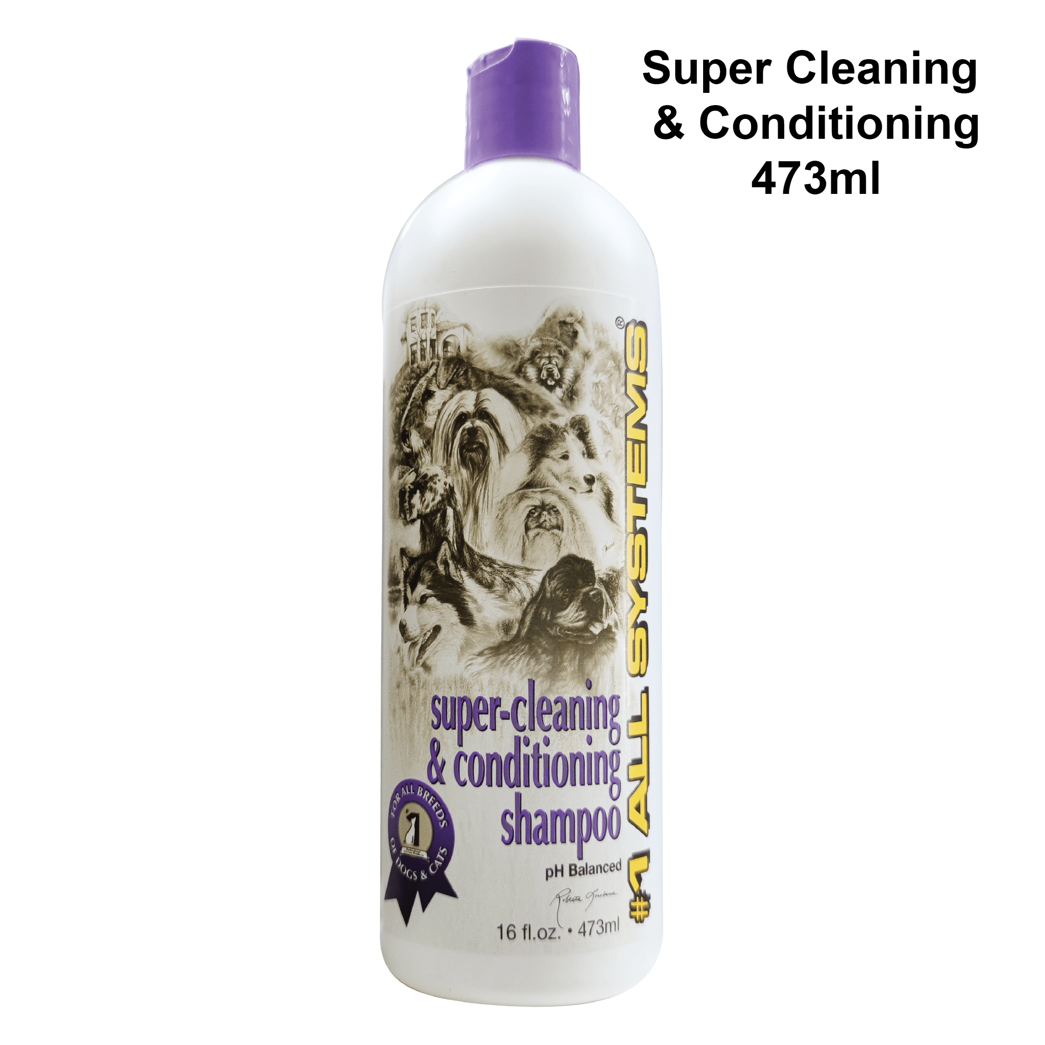 #1all Systems Super Cleaning & Conditioning Shampoo for Dogs and Cats