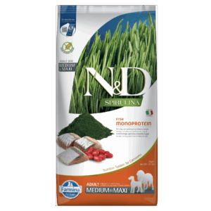 N&D Spirulina Herring, Spirulina AND Wolfberry Adult Dog Medium Maxi 7 KG