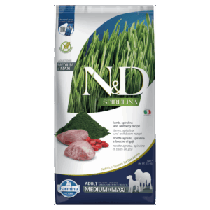 N&D Spirulina Lamb, Spirulina AND Wolfberry Adult Dog Medium Maxi 7 KG