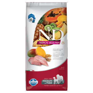 N&D Tropical Chicken Adult Medium & Maxi Kibble Size Dry Dog Food 10kg