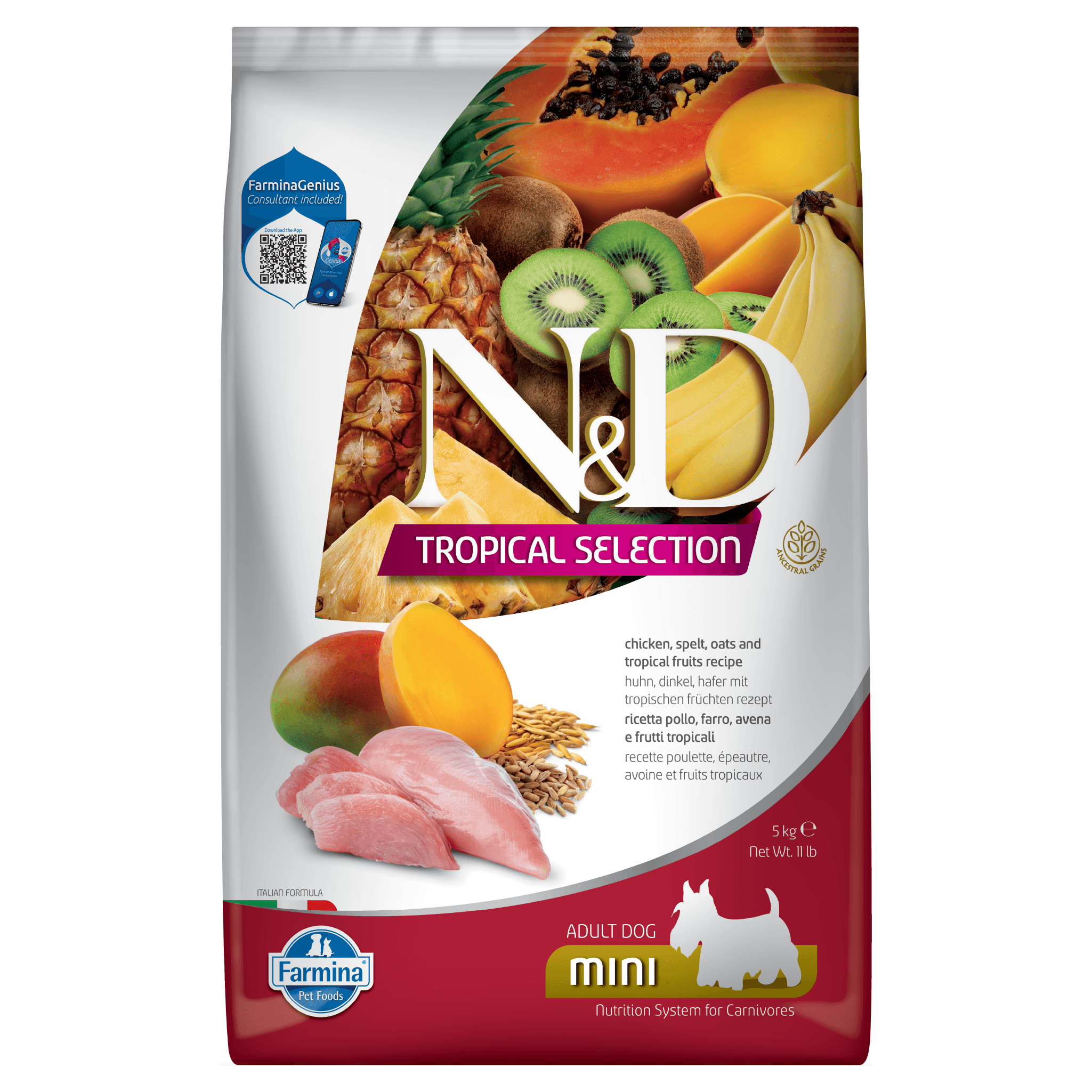 N&D Tropical Chicken ADULT Mini Kibble Size Dry Dog Food - Image 2